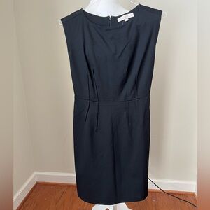 Loft Black Knit knee-length Dress- 2